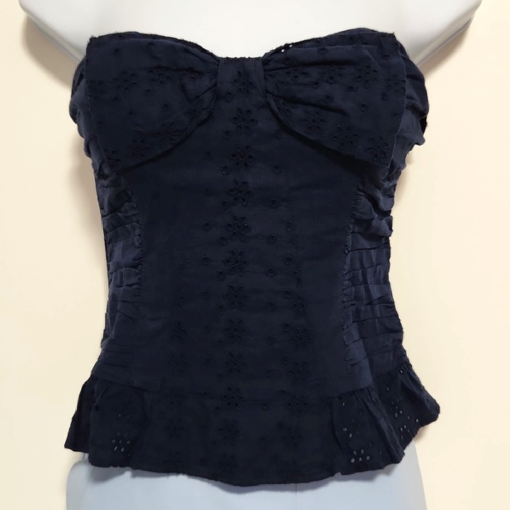 Jessica Simpson Blue Corset Top